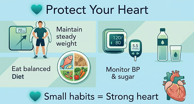 heart disease prevention weight management infographic